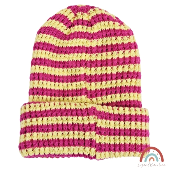 New! Free People Stripe It Up Cool Down Beanie - Picture 3 of 6